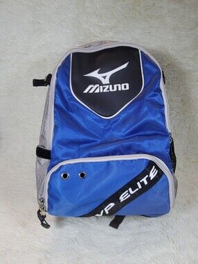 Mizuno MVP Elite Large Black Blue Baseball Softball BatPack Equipment Backpack